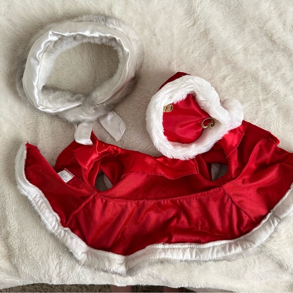 Build-A-Bear Workshop Christmas Dress Santa Hat Mrs Claus Red Outfit - Picture 3 of 3